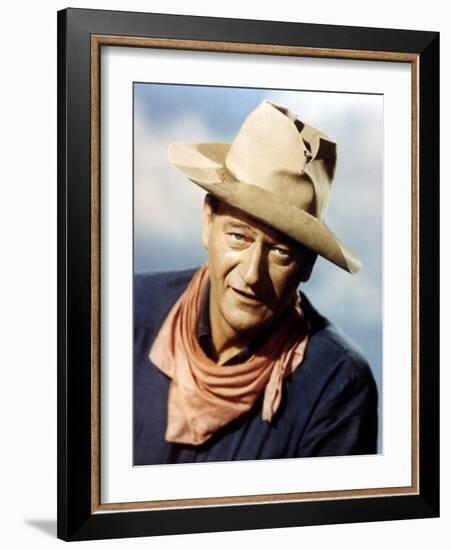 RIO BRAVO, 1959 directed by HOWARD HAWKS John Wayne (photo)-null-Framed Photo