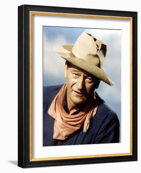 RIO BRAVO, 1959 directed by HOWARD HAWKS John Wayne (photo)-null-Framed Photo