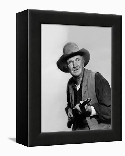 Rio Bravo by Howard Hawks with Walter Brennan, 1959 (b/w photo)-null-Framed Stretched Canvas