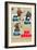 RIO BRAVO, clockwise: John Wayne, Dean Martin, Ricky Nelson on German poster art, 1959.-null-Framed Premium Giclee Print