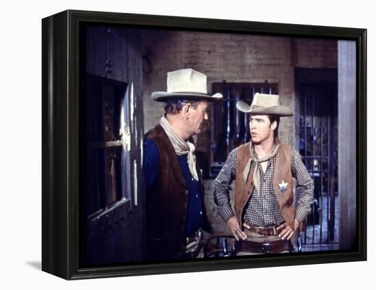 Rio Bravo, from Left: John Wayne, Ricky Nelson, 1959-null-Framed Stretched Canvas