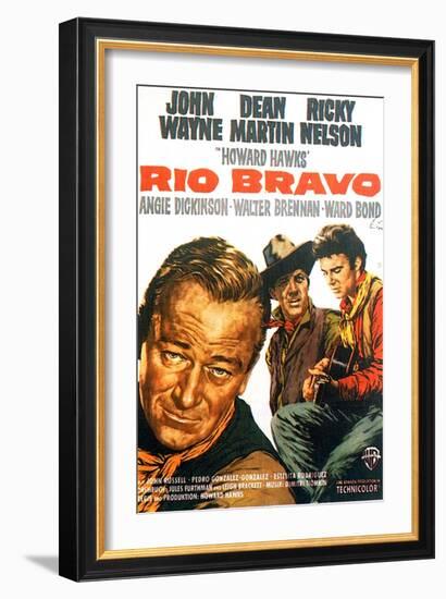 Rio Bravo, German Movie Poster, 1959-null-Framed Art Print