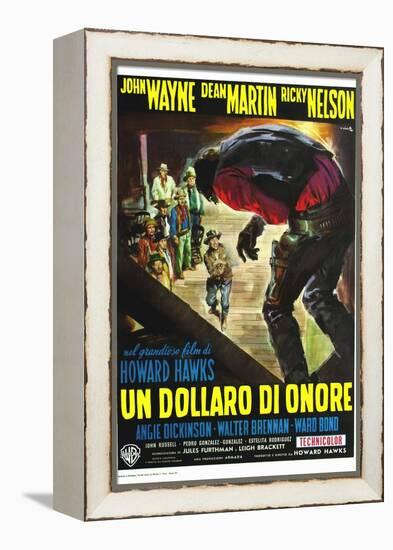 Rio Bravo, Italian Movie Poster, 1959-null-Framed Stretched Canvas