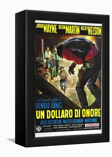 Rio Bravo, Italian Movie Poster, 1959-null-Framed Stretched Canvas