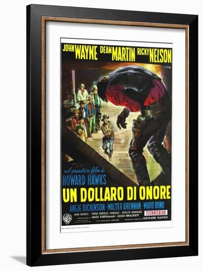 Rio Bravo, Italian Movie Poster, 1959-null-Framed Premium Giclee Print