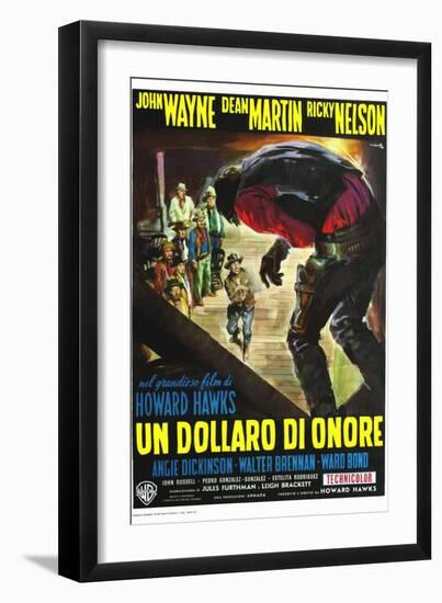 Rio Bravo, Italian Movie Poster, 1959-null-Framed Premium Giclee Print