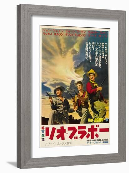 Rio Bravo, Japanese Movie Poster, 1959-null-Framed Art Print