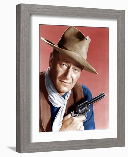 RIO BRAVO, John Wayne, 1959-null-Framed Photo