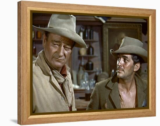 Rio Bravo, John Wayne, Dean Martin, 1959-null-Framed Stretched Canvas