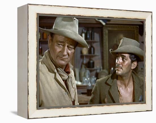 Rio Bravo, John Wayne, Dean Martin, 1959-null-Framed Stretched Canvas