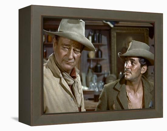 Rio Bravo, John Wayne, Dean Martin, 1959-null-Framed Stretched Canvas