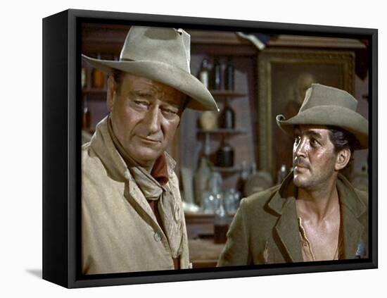 Rio Bravo, John Wayne, Dean Martin, 1959-null-Framed Stretched Canvas