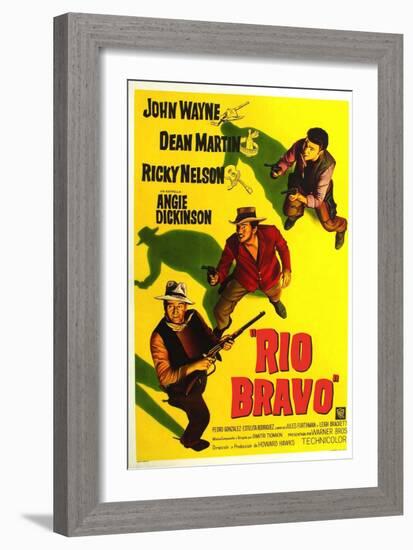 Rio Bravo, John Wayne, Dean Martin, Ricky Nelson, 1959-null-Framed Art Print