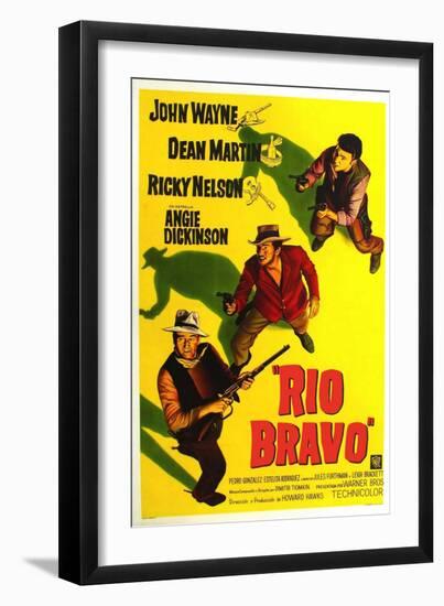 Rio Bravo, John Wayne, Dean Martin, Ricky Nelson, 1959-null-Framed Art Print