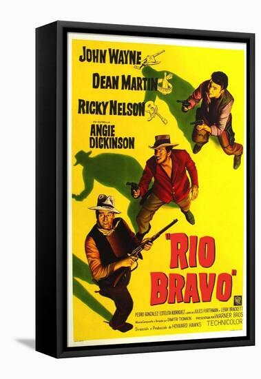 Rio Bravo, John Wayne, Dean Martin, Ricky Nelson, 1959-null-Framed Stretched Canvas