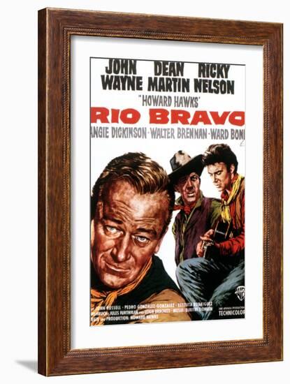 Rio Bravo, John Wayne, Dean Martin, Ricky Nelson, 1959-null-Framed Art Print