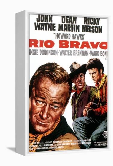 Rio Bravo, John Wayne, Dean Martin, Ricky Nelson, 1959-null-Framed Stretched Canvas