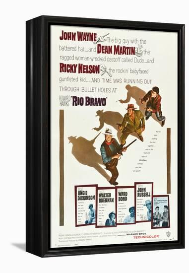 RIO BRAVO, John Wayne, Dean Martin, Ricky Nelson, 1959-null-Framed Stretched Canvas