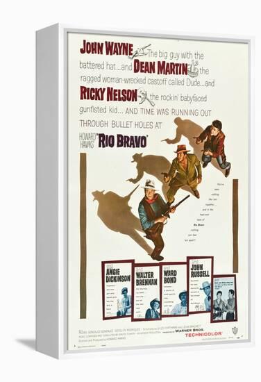 RIO BRAVO, John Wayne, Dean Martin, Ricky Nelson, 1959-null-Framed Stretched Canvas