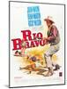 RIO BRAVO, John Wayne on French poster art, 1959.-null-Mounted Art Print