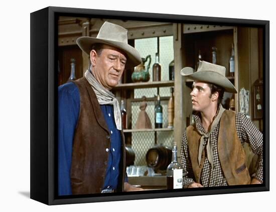 Rio Bravo, John Wayne, Ricky Nelson, 1959-null-Framed Stretched Canvas