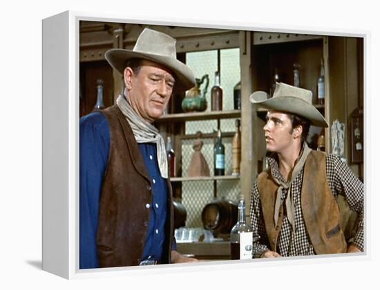 Rio Bravo, John Wayne, Ricky Nelson, 1959-null-Framed Stretched Canvas