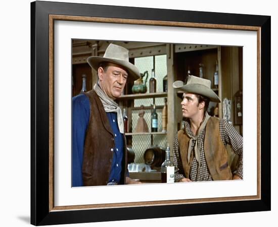 Rio Bravo, John Wayne, Ricky Nelson, 1959-null-Framed Photo