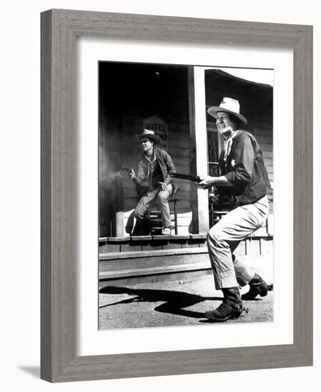 Rio Bravo, Ricky Nelson, John Wayne, 1959-null-Framed Premium Photographic Print