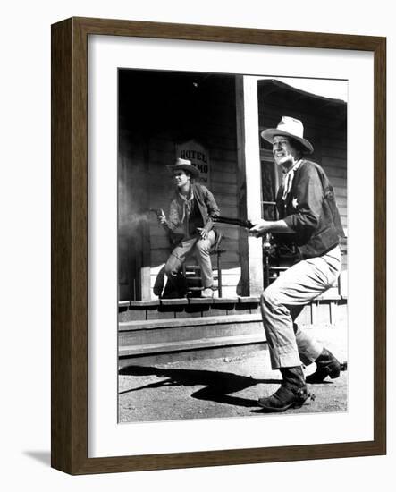 Rio Bravo, Ricky Nelson, John Wayne, 1959-null-Framed Premium Photographic Print