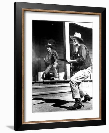 Rio Bravo, Ricky Nelson, John Wayne, 1959-null-Framed Premium Photographic Print