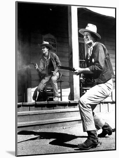 Rio Bravo, Ricky Nelson, John Wayne, 1959-null-Mounted Photo