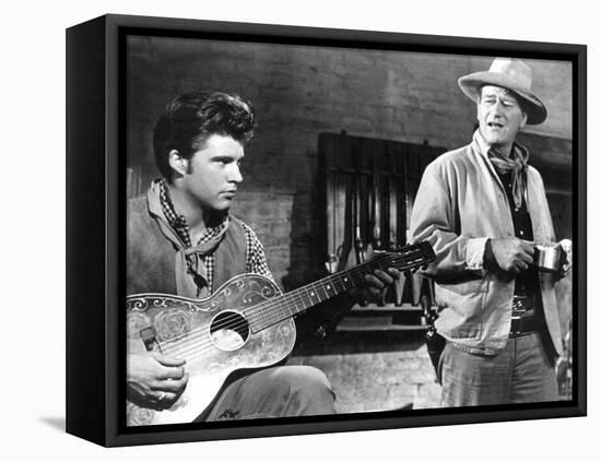 Rio Bravo, Ricky Nelson, John Wayne, 1959-null-Framed Stretched Canvas