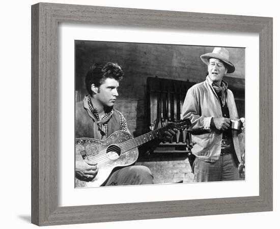 Rio Bravo, Ricky Nelson, John Wayne, 1959-null-Framed Photo