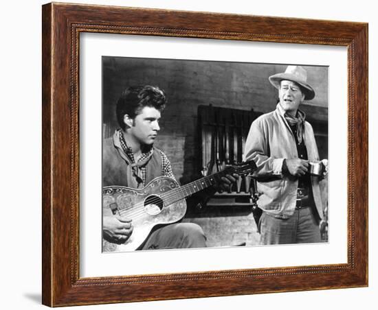 Rio Bravo, Ricky Nelson, John Wayne, 1959-null-Framed Photo