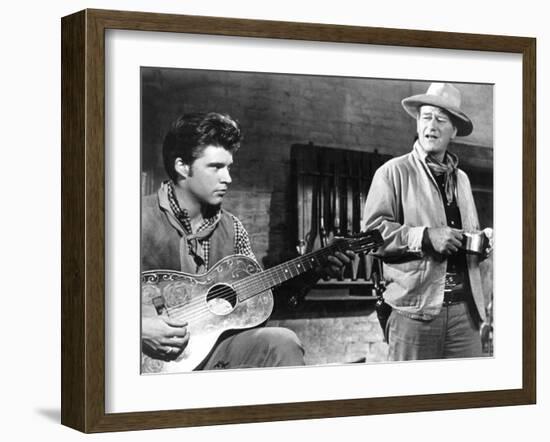 Rio Bravo, Ricky Nelson, John Wayne, 1959-null-Framed Premium Photographic Print