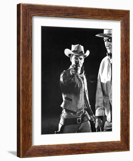 Rio Bravo, Ricky Nelson, John Wayne, 1959-null-Framed Premium Photographic Print