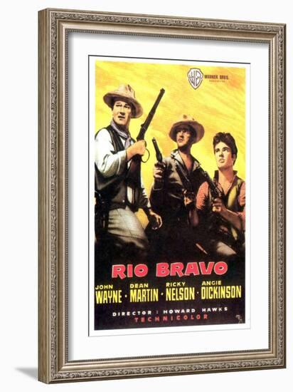 Rio Bravo, Spanish Movie Poster, 1959-null-Framed Art Print