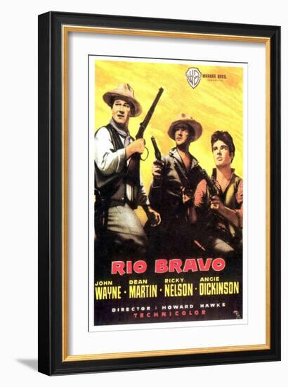 Rio Bravo, Spanish Movie Poster, 1959-null-Framed Art Print