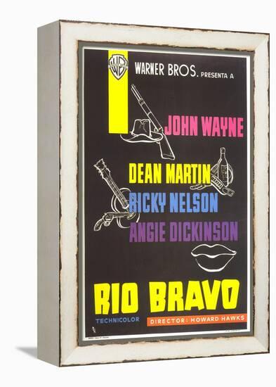 Rio Bravo, Spanish Movie Poster, 1959-null-Framed Stretched Canvas