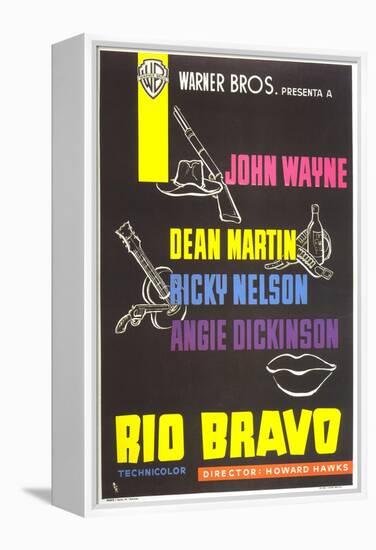 Rio Bravo, Spanish Movie Poster, 1959-null-Framed Stretched Canvas