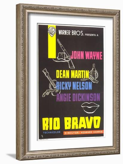 Rio Bravo, Spanish Movie Poster, 1959-null-Framed Art Print