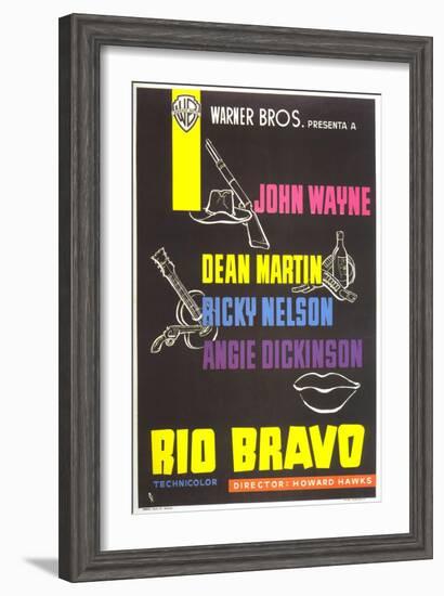 Rio Bravo, Spanish Movie Poster, 1959-null-Framed Art Print