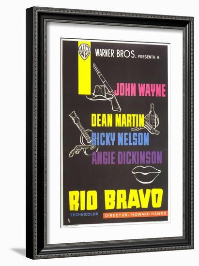 Rio Bravo, Spanish Movie Poster, 1959-null-Framed Art Print