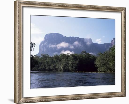 Rio Carrao and Auyun Tepuy, Canaima National Park, Unesco World Heritage Site, Venezuela-Charles Bowman-Framed Photographic Print