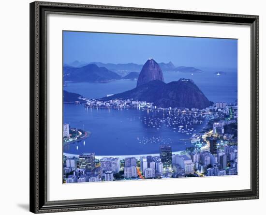 Rio de Janeiro and Sugar Loaf, Brazil-Peter Adams-Framed Photographic Print