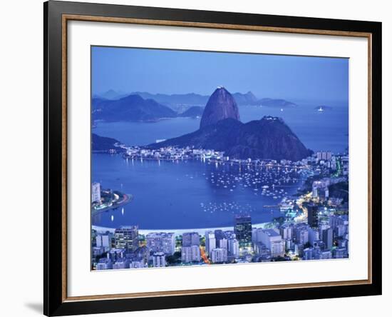 Rio de Janeiro and Sugar Loaf, Brazil-Peter Adams-Framed Photographic Print