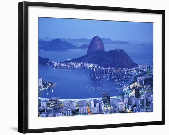 Rio de Janeiro and Sugar Loaf, Brazil-Peter Adams-Framed Photographic Print