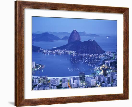 Rio de Janeiro and Sugar Loaf, Brazil-Peter Adams-Framed Photographic Print