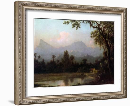 Rio De Janeiro, Brazil, C.1865 (Oil on Board)-Martin Johnson Heade-Framed Giclee Print