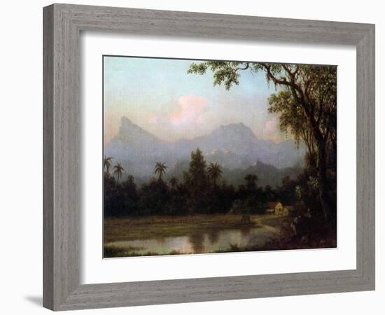 Rio De Janeiro, Brazil, C.1865 (Oil on Board)-Martin Johnson Heade-Framed Giclee Print